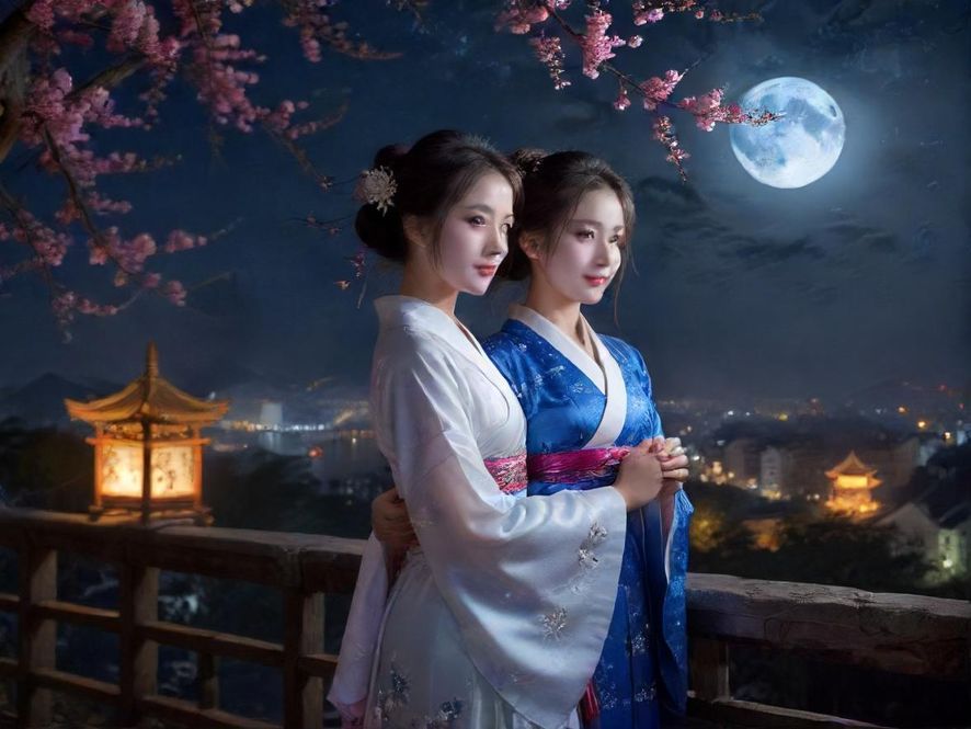 城市夜景下的休闲会所景象