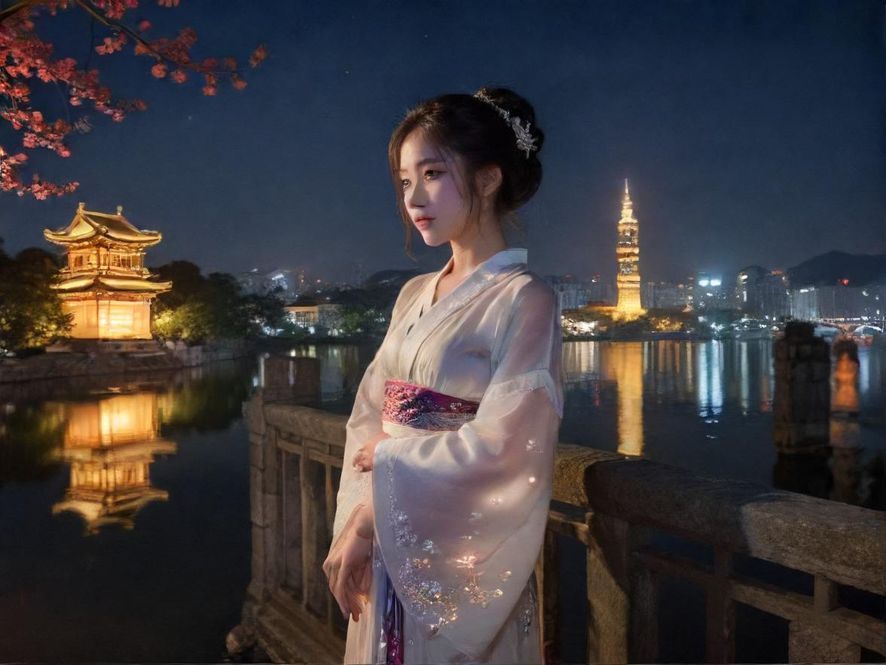 充满活力的广东城市夜景