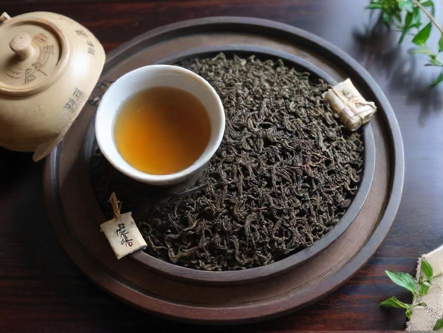 一位专业的深圳品茶茶艺师,双手优雅地执壶冲泡,茶汤在杯中翻滚,展现茶艺的精湛与专注。