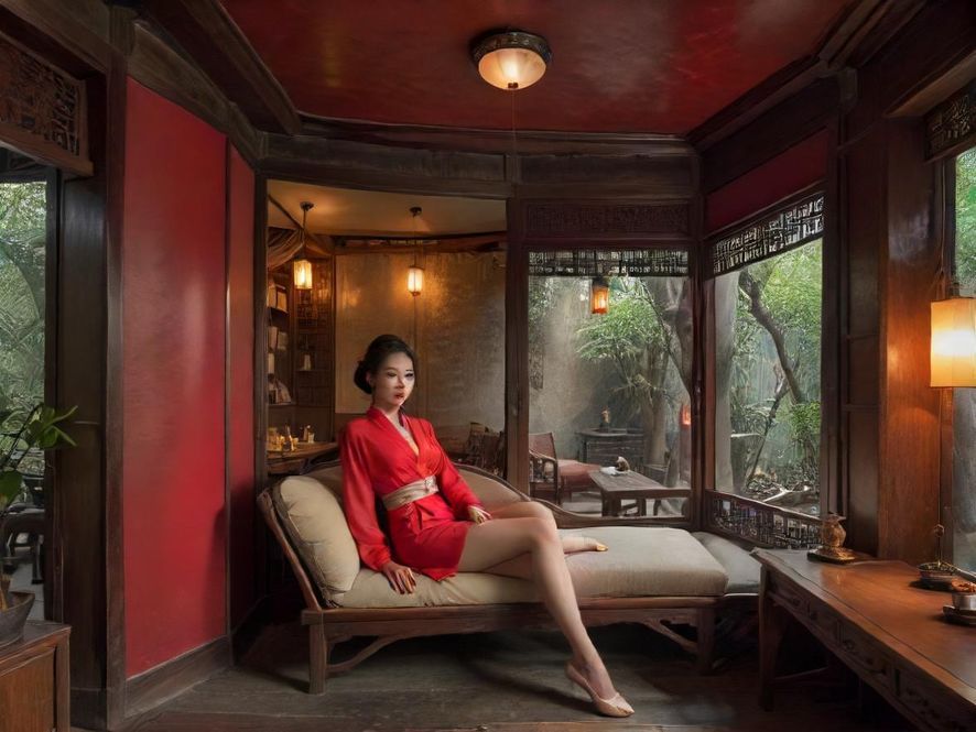 广州隐藏茶社内部温馨环境