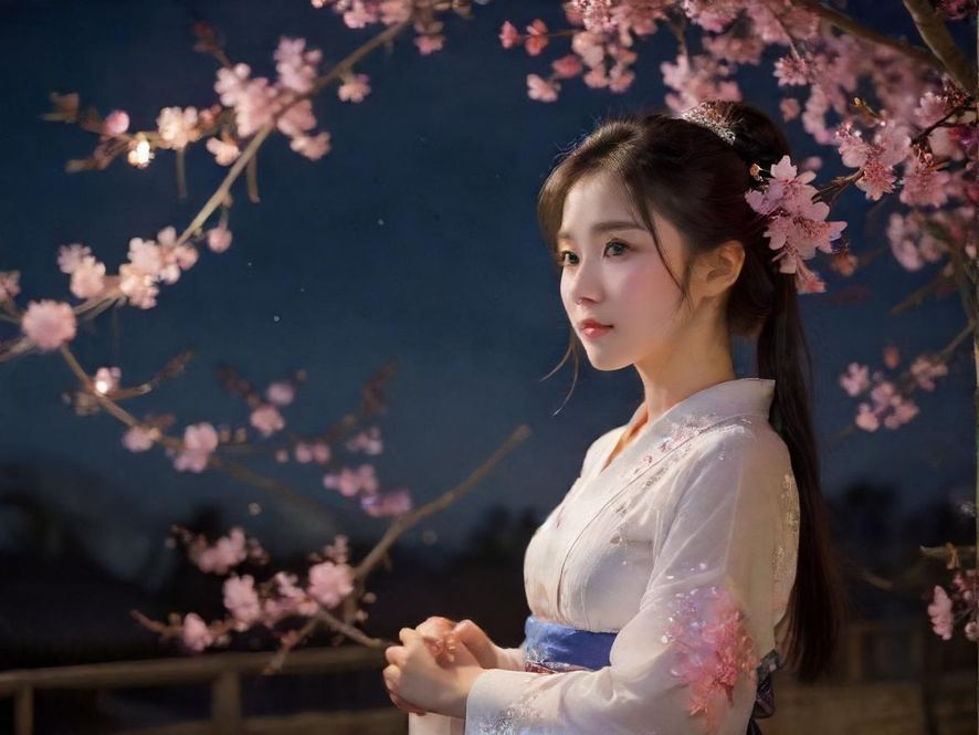 广州百花丛夜色实拍