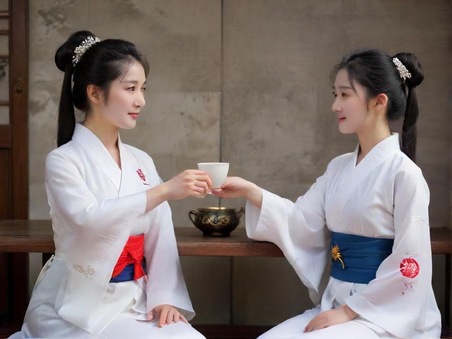 精致茶具细节特写