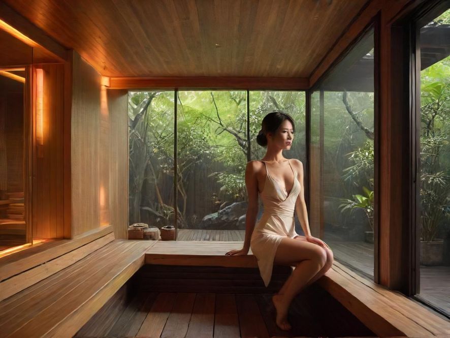 深圳福田喝茶会所的舒适桑拿休息区