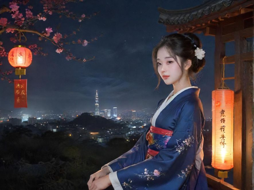 广州夜景,城市灯光璀璨