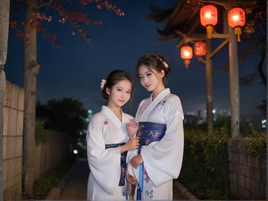 广州夜晚的城市街景