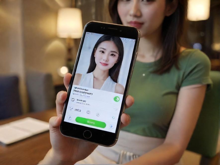 手机微信界面显示聊天信息的局部特写