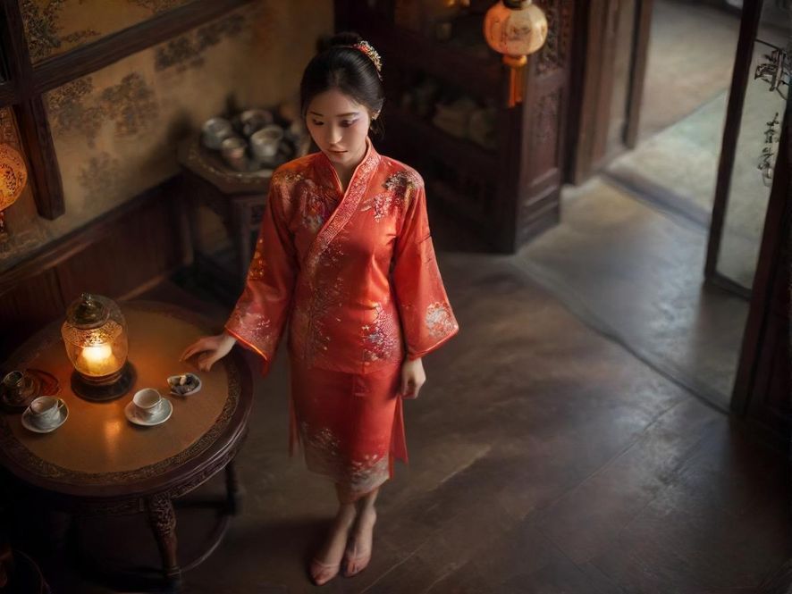 广州茶馆的茶艺表演