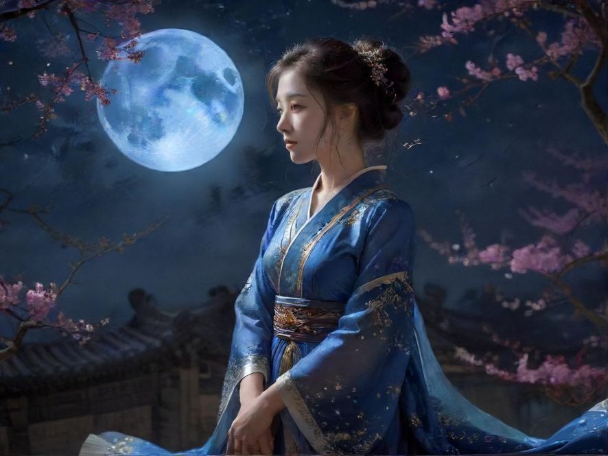 广州夜色下的街景