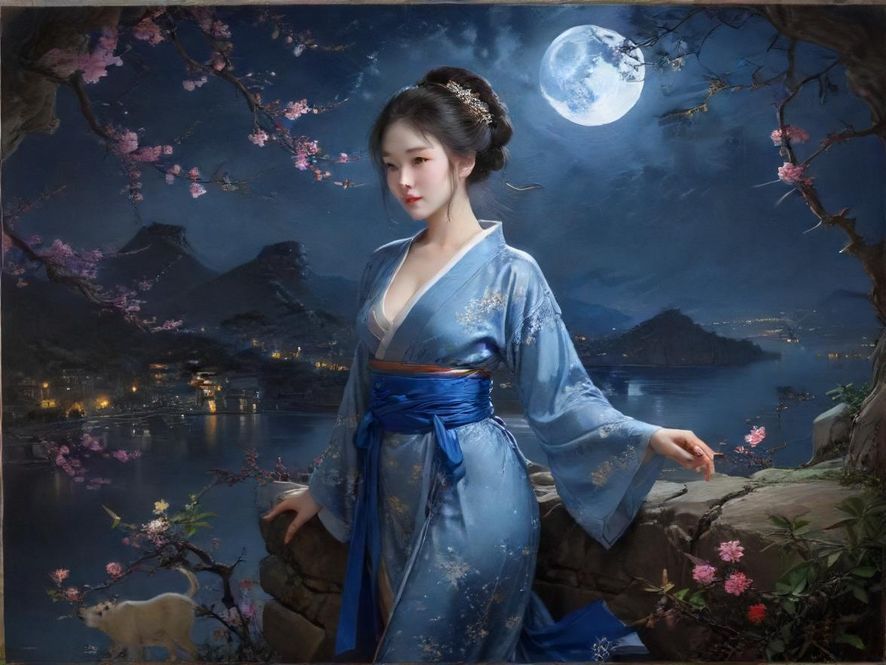 广州夜场表演现场灯光氛围