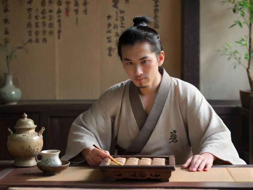 两位男性朋友在桑拿房外的休息区喝茶聊天,气氛轻松惬意